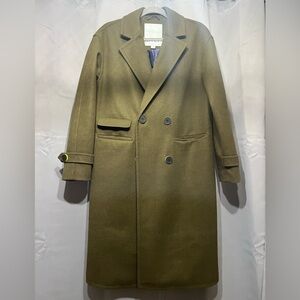 NVLT Olive Double-Breasted Military  Coat